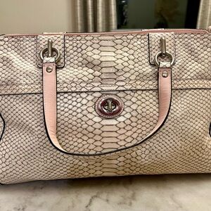 Coach Purse Pink Snake Skin